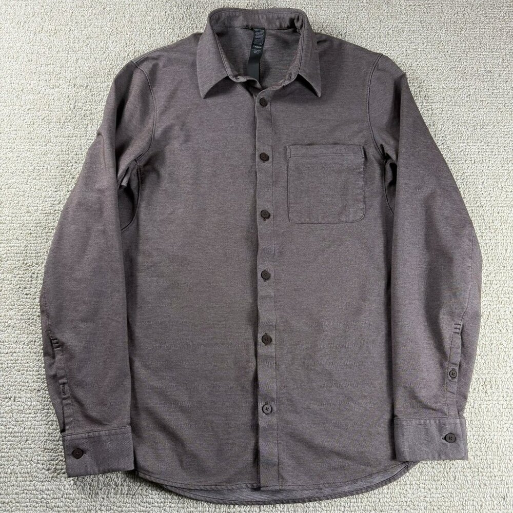Lululemon Commission Brushed Woven Shirt Brown Men’s Size Small - Picture 1 of 8